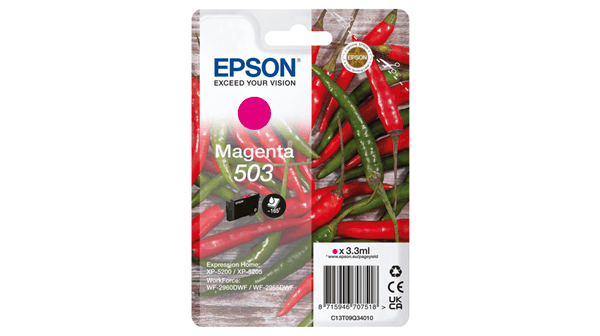 EPSON Cartucho Magenta 503 WF-2960dwf,WF-2965dwf, XP-5205 Pimiento