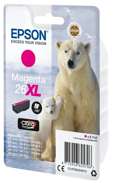 CARTUCHO EPSON MAGENTA ALTA CAPACIDAD XP-605 C13T26334012