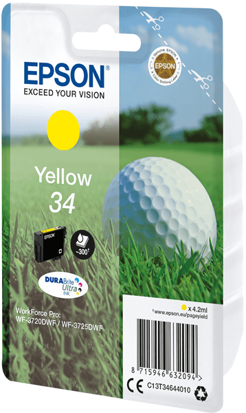 EPSON Singlepack Yellow 34 DURABrite Ultra Ink