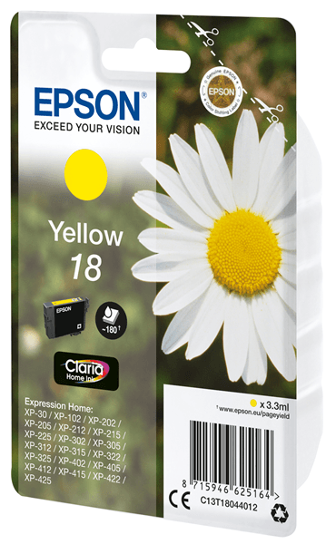 CARTUCHO EPSON AMARILLO XP-102/205/305/405 C13T18044012