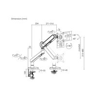 Miniatura 6 de SOPORTE DE MESA EQUIP 650185 PARA 1 PANTALLA DE 17"-35" BLANCO DE ALUMINIO Max. 10.5Kg POR PANTALLA