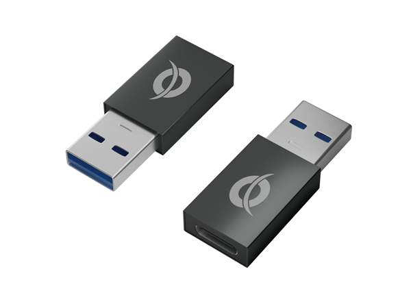 KIT ADAPTADORES 2 UNIDADES USB 3.0 CONCEPTRONICO TIPO A MACHO A USB-C HEMBRA