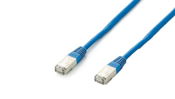 LATIGUILLO PLANO APANTALLADO PLATINIUM S/FTP CATEGORIA 6A LIBRE HALOGENOS 0,5M COLOR AZUL