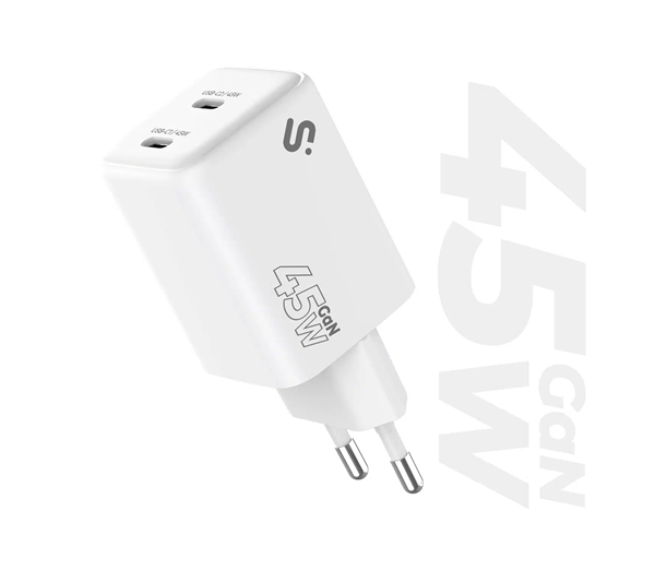 CARGADOR DE PARED SUBBLIM 45W DOBLE USB-C