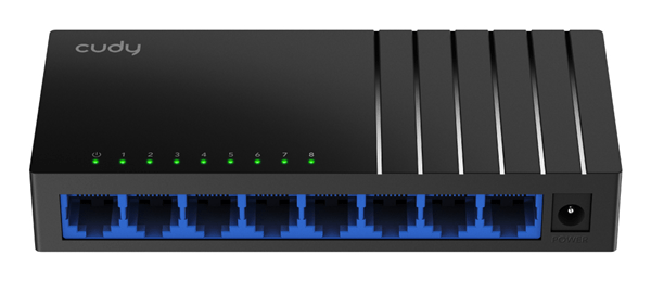 SWITCH 8 PUERTOS 10/100/1000 CUDY GS108D NEGRO