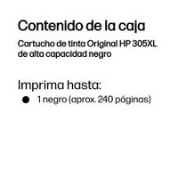 Miniatura 4 de CARTUCHO DE TINTA HP No305XL NEGRO ALTA CAPACIDAD (3YM62AE)