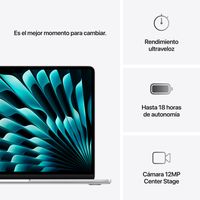 Miniatura 11 de 13-inch MacBook Air: Apple M4 chip with 10-core CPU and 10-core GPU, 16GB, 512GB SSD - Silver