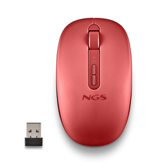 MOUSE NGS WIRELESS FOG DUAL RED BLUETOOTH 5.2 2.4GHZ MULTIDISPOSITIVO 1600DPI SILENCIOSO COLOR ROJO