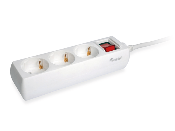 REGLETA EQUIP CON 3 TOMAS CABLE DE RED DE 1.5 METROS Y BOTON DE APAGADO ENCENDIDO