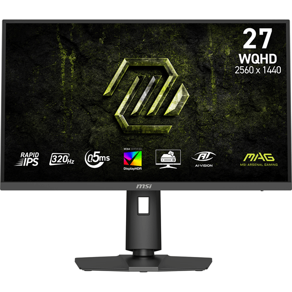 MSI MONITOR MAG 274QPF X32. 27" RAPID IPS FLAT. 2560x1440 . 320HZ. NEGRO