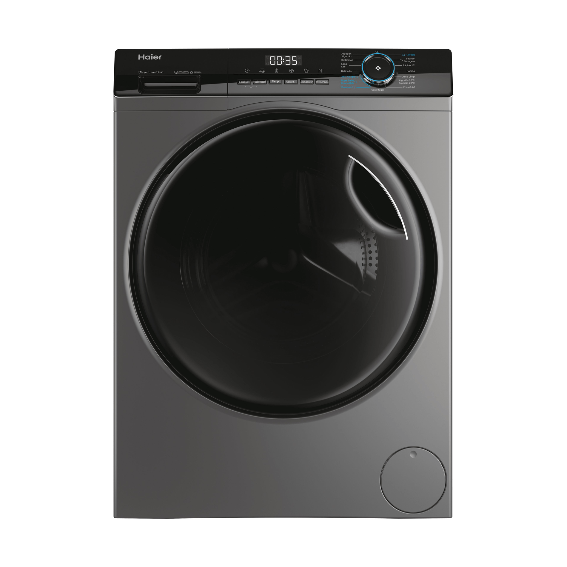 LAVADORA SECADORA HAIER HWD80B14939S8-IB 8/5 KG 1400 RPM A INOX