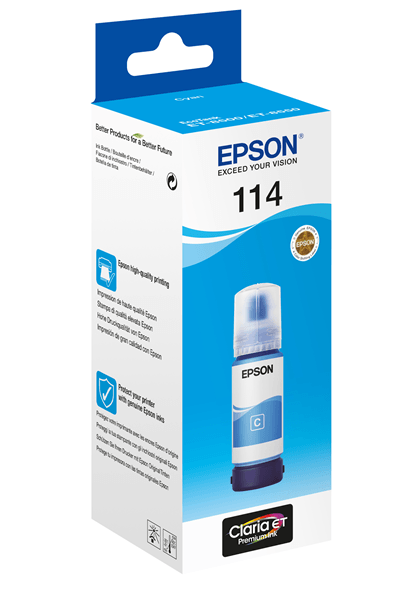 Epson Botella Tinta Ecotank 114 Cyan