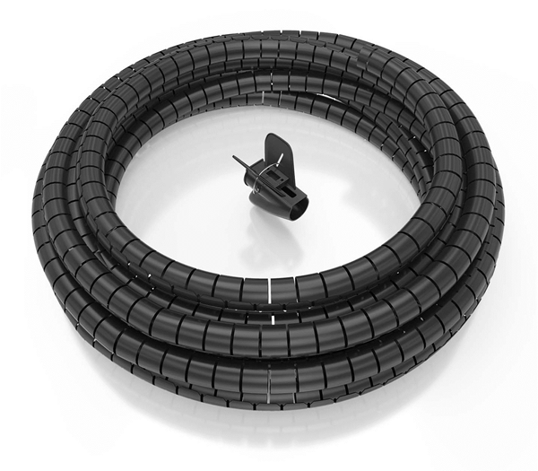 AISENS Organizador de cable en espiral 25mm Negro 10 0m