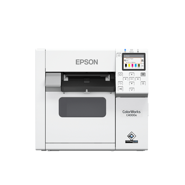 EPSON IMPRESORA ETIQUETAS COLOR COLORWORKS C4000E GLOSSY NEGRO BRILLANTE CIAN MAGENTA AMARILLO 50ML