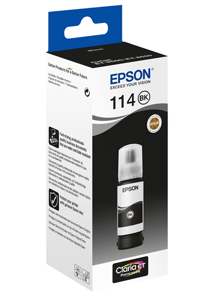Epson Botella Tinta Ecotank 114 Negro 70ml