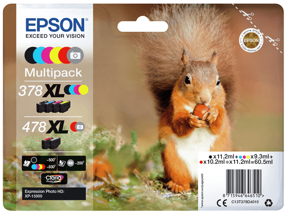 MULTIPACK 6 COLOURS 478XL PHOTO