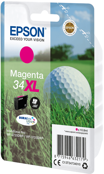 EPSON Singlepack Magenta 34XL DURABrite Ultra Ink