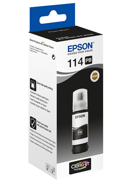 Epson Botella Tinta Ecotank 114 Negro Foto