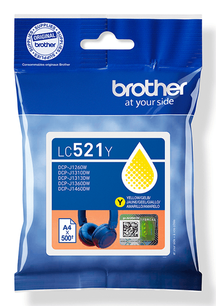 Brother Cartucho LC521Y Amarillo