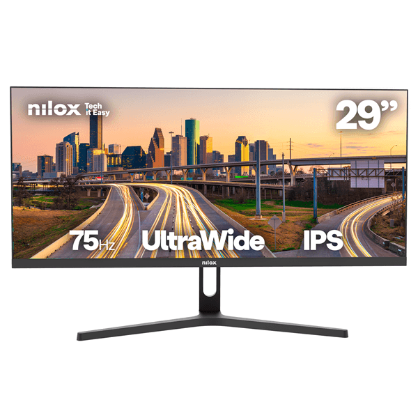NILOX Monitor 29”, FHD, IPS UltraWide, 4ms, 75 Hz, HDMI y DP 29" LED IPS 2K HDMI Altavoces