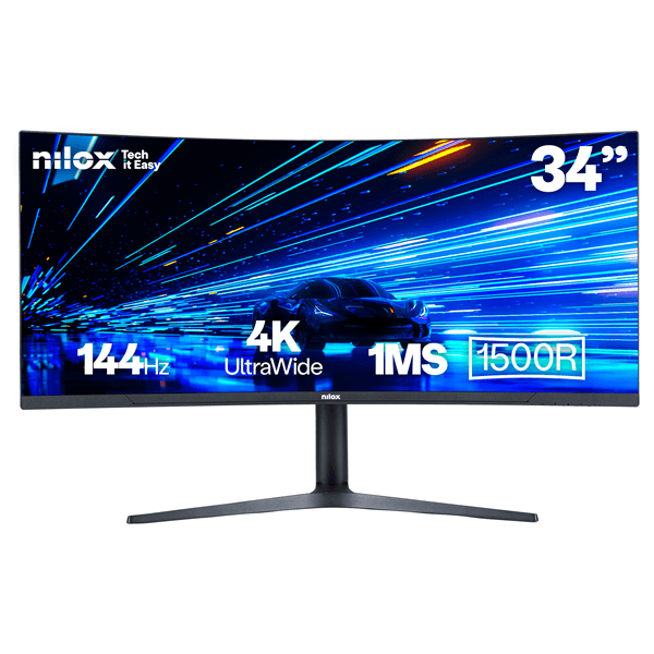 NILOX MONITOR 34″ NXM344KD11 ULTRAWIDE 4K CURVO 144HZ 2HDMI 2DP 1MS MMDIA 34″ LED MVA UltraWide Quad HD HDMI Altavoces