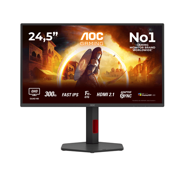 Monitor AOC Q25G4SR 24.5″ LED Fast IPS Quad HD HDMI Altavoces