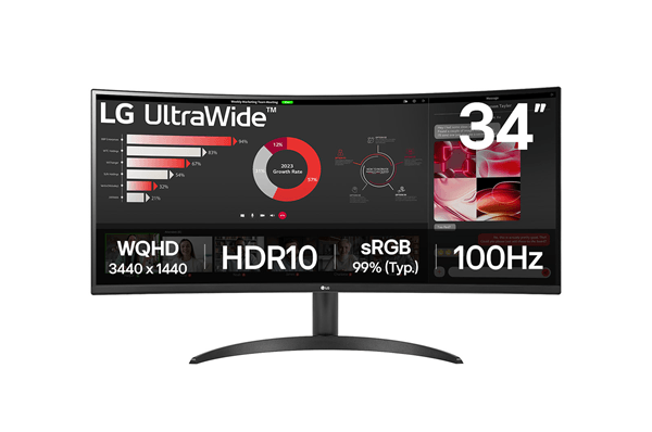 LG 34WR50QK-B 34" VA Wide Quad HD HDMI