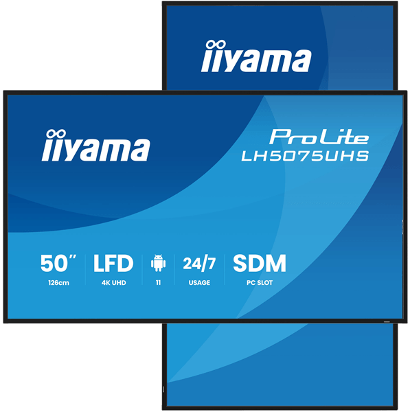 IIYAMA LH5075UHS-B2AG 49.5" LCD VA 4K Ultra HD HDMI Altavoces