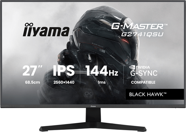 MONITOR IIYAMA 27 PULGADAS RESOLUCION WQHD (2560X1440), PANEL IPS, 1 MS (MPRT), 75 HZ, BRILLO 250, CONTRASTE 1000:1, HDMI, DISPLAYPORT, USB HUB, ALTAV