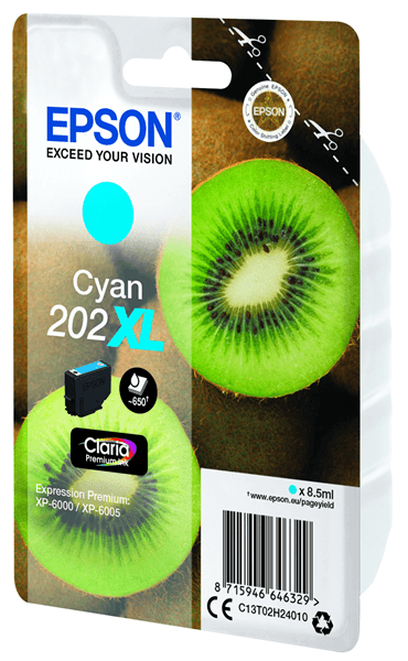 SINGLEPACK CYAN 202XL KIWI CLARA PREMIUM I NK