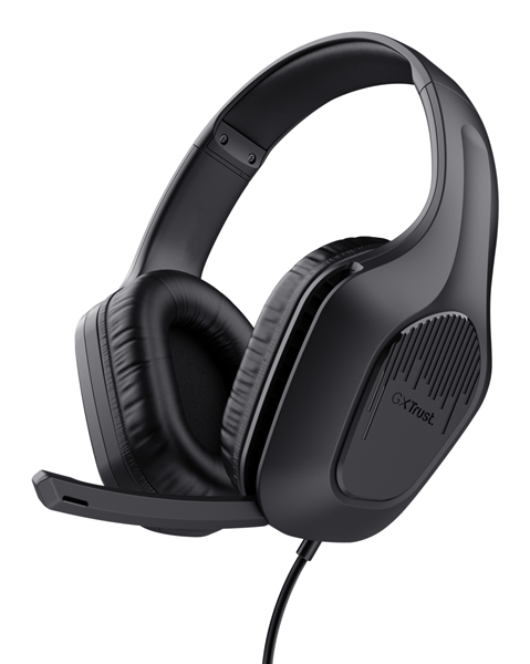 Auriculares gaming – Trust GXT 415 Zirox, Con Cable, Circumaurales, Booster Black