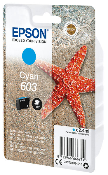 SINGLEPACK CYAN 603 INK