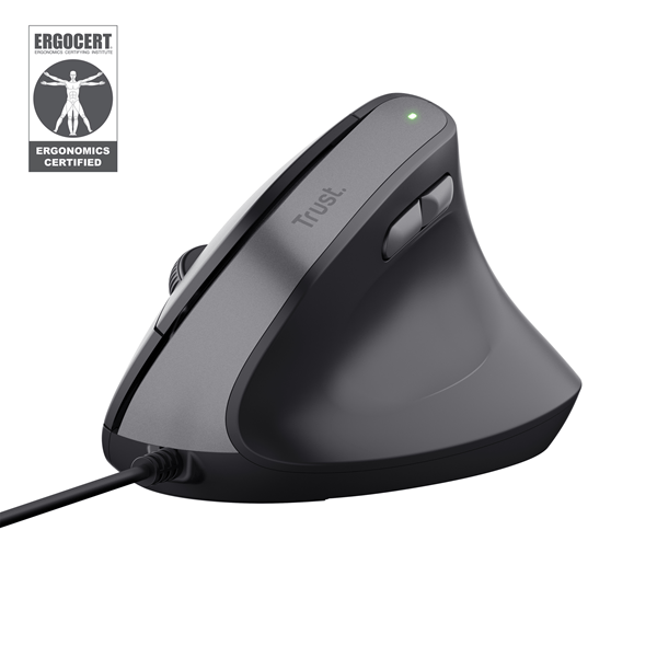 MOUSE TRUST ERGO BAYO II 25144 DPI AJUSTABLE 800-2400ppp 6 BOTONES CABLE 150cm