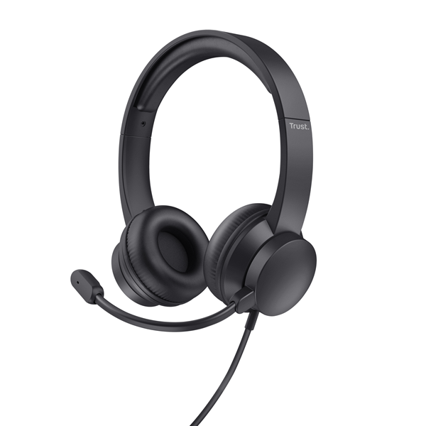 Auriculares – Trust Ayda, Supraaurales, Para PC, Alámbrico, Conexión USB, Negro