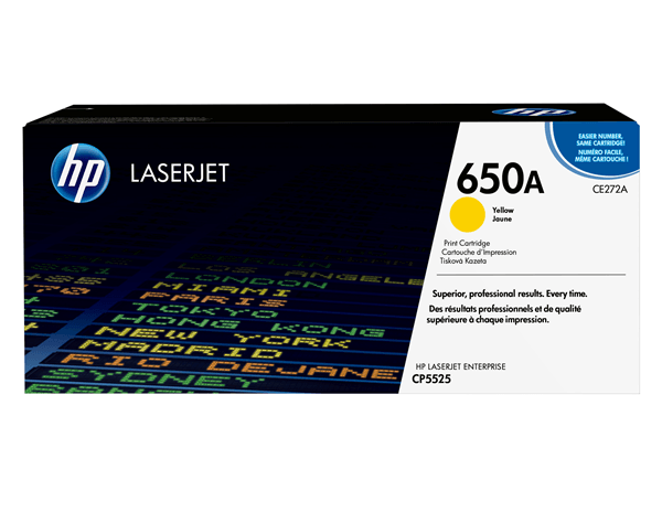 TONER CARTRIDGE 650A YELLOW FOR COLOR LASERJ ET