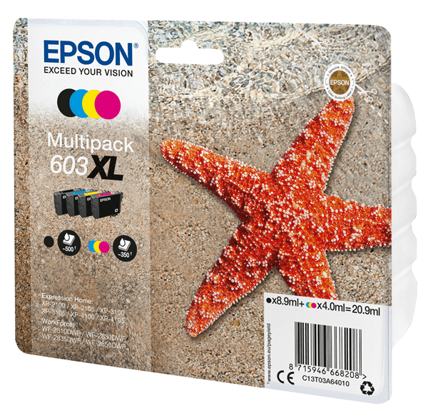 CONSUMIBLE EPSON MULTIPACK XL 603XL 4 TINTAS