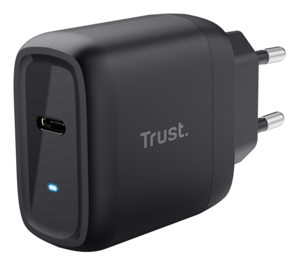 CARGADOR USB GAN TRUST MAXO 45W 1xUSB-C INCLUYE CABLE USB-C 2m COLOR NEGRO