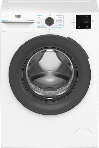LAVADORA CARGA FRONTAL BEKO VBM3WFT38213WA 8 KG 1200 RPM A BLANCO