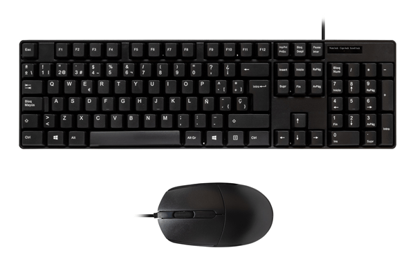 TECLADO Y MOUSE UNYKAch UK50545 OEM CABLE 1.5m 1200DPI COLOR NEGRO