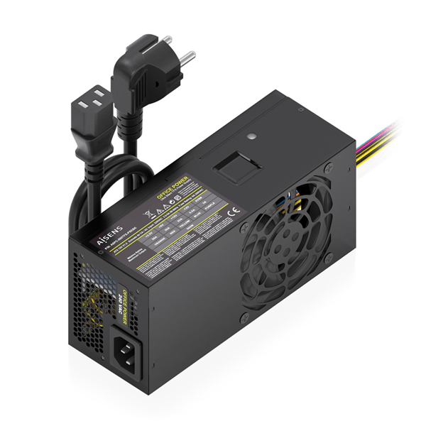 AISENS - FUENTE ALIMENTACION TFX 500W CON CABLE DE ALIMENTACION OEM, NEGRA