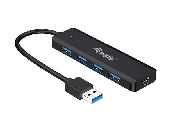 4-Port USB 3.0 Hub with USB-C Adapter