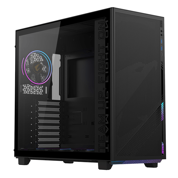 CAJA GIGABYTE AORUS C400 GLASS,SEMITORRE,3.5″X2+2.5″X2,B:120MMX3+R:120MMX1,HDMI,USB3.0X2+3.2 TYPE CX1,ARGB,NEGRA+VENTANA TRANSPARENTE (GB-AC400G)