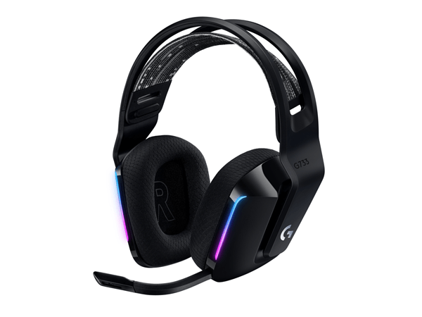Auriculares gaming – Logitech G G733, Diadema, Inalámbricos, Micrófono, PC/Mac/PS, Hasta 29h de batería, 7.1 canales, 16.8 millones colores, Negro