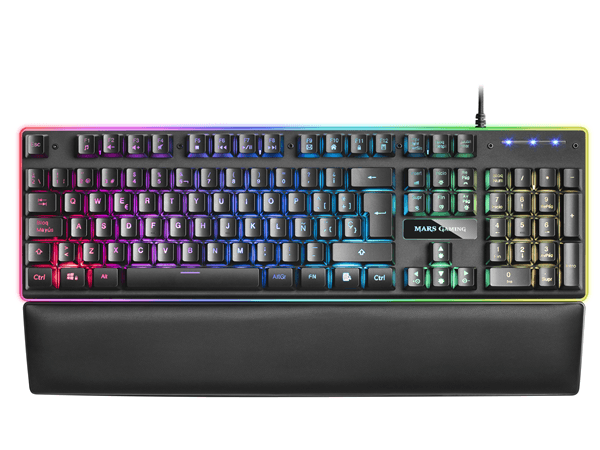 Mars Gaming MK320ES Tecl Full RGB H-Mec Reposamuñ