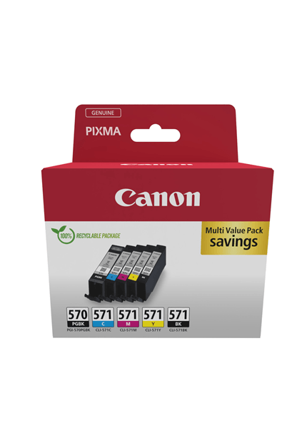 PACK COMBO CONSUMIBLES CANON PGI-570/CLI-571