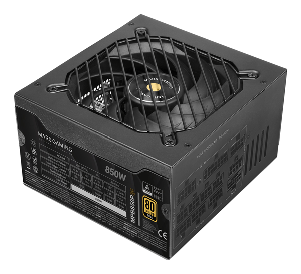 Fuente Alimentación 850W MARS GAMING MPB850PSI 80 PLUS Gold Fully-Modular Negro