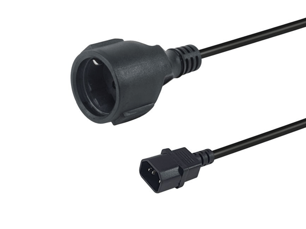 CABLE ALIMENTACION SHUKO HEMBRA A IEC MACHO C14 0.25M 112106