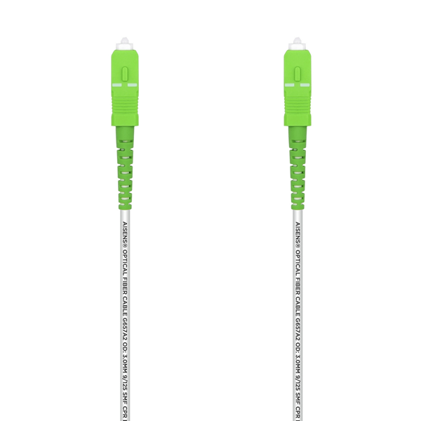 AISENS Cable Fibra ptica Latiguillo G657A2 3 0 9 125 SMF Simplex CPR DCA LSZH SC APC SC APC Blanco 100 m