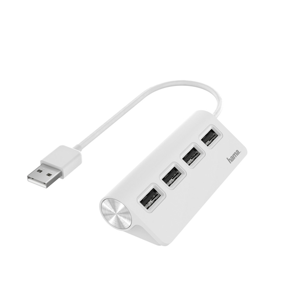 USB Hub 4 Puertos 480 Mbps Blanco