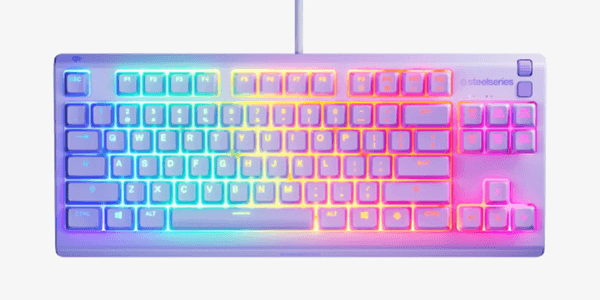 TECLADO STEELSERIES APEX 3 TKL LAVENDER (USA) (64940)